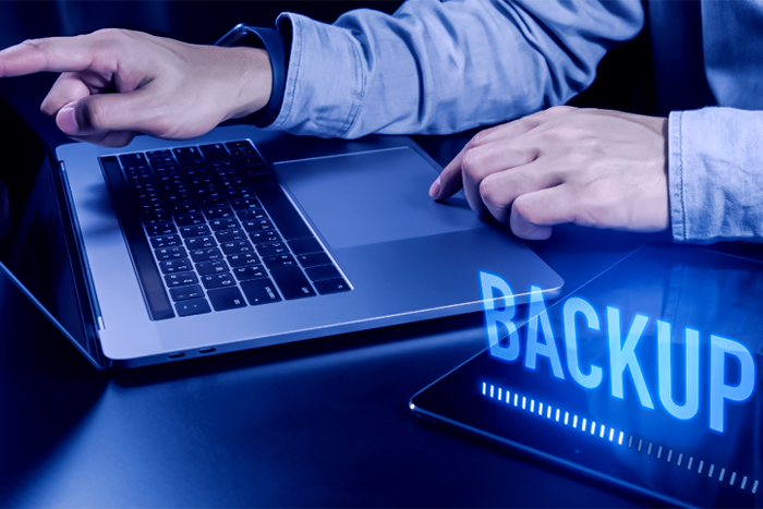 Painel de gerenciamento de backup